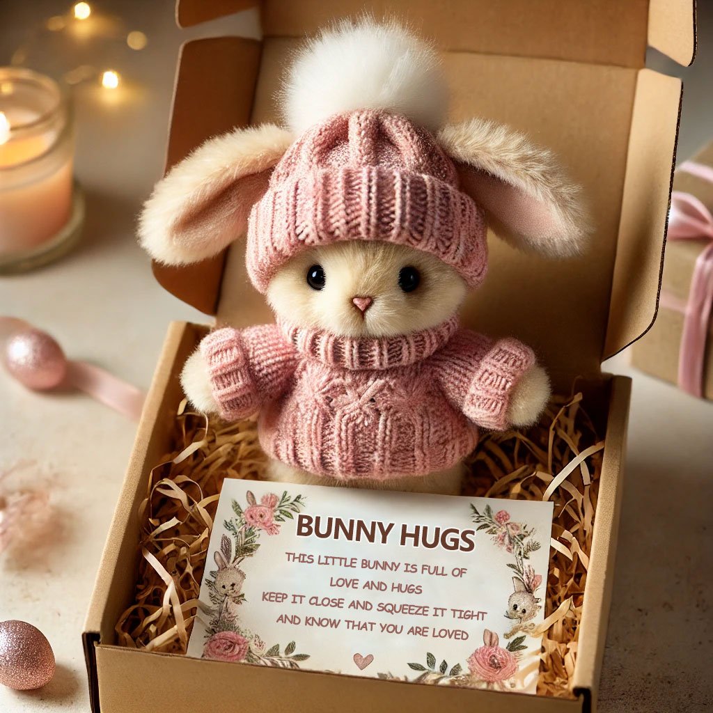 🔥Last Day: Buy 2 save 20%🐇Handmade Mini Bunny Hug Cute Easter Gift🎁