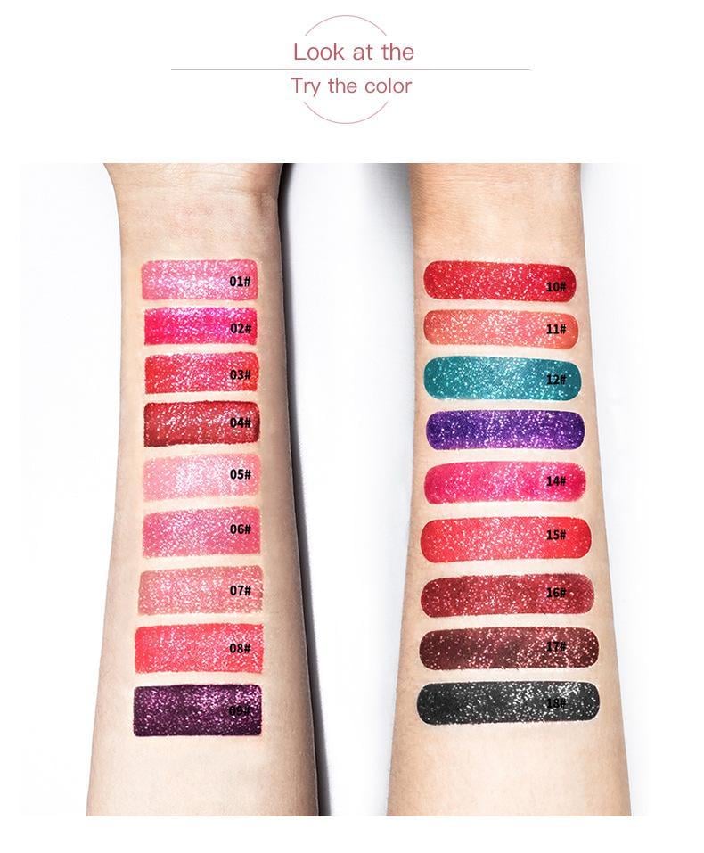 🔥New Year Sale 49% OFF - Diamond Lip Gloss Matte To Glitter Liquid Lipstick🎁Buy 3 Pay 2