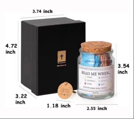 ✨Last Day 49% OFF⏰ -✝️Inspirational Bible Verses Jar 🎁 A Reminder of God's Words💖