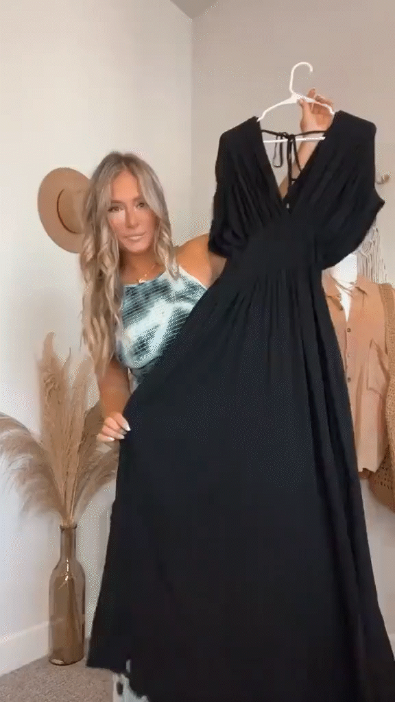 🌸Hot Sale 50% OFF💗New Fashion Slit V-neck Effortless Long Dress