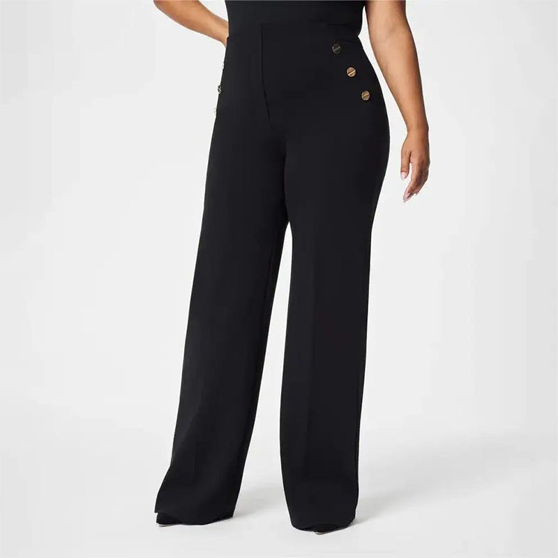 🔥New Year Sale 49% OFF🔥High Stretch Tummy Control Button Wide Leg Pant