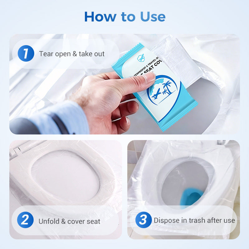 🎁2026 Hot Sale!✨️Buy 3 Get 2 Free 🎁No Worry Of Public Toilet Anymore👋💥 Disposable Plastic Toilet Seat Cover