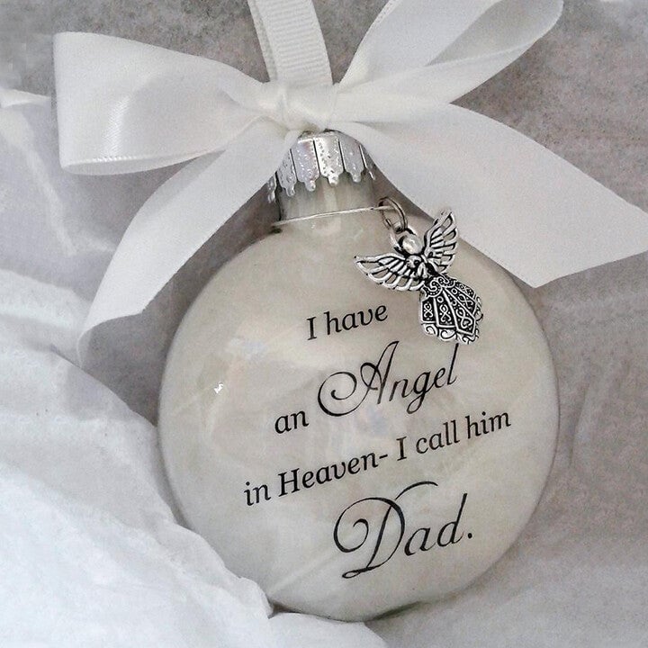 🎅Christmas Sale 55% OFF - Christmas Ornaments Feather Ball👼Angel In Heaven Memorial Ornament