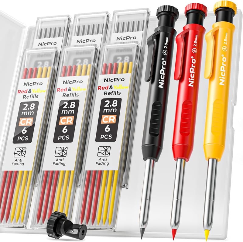 Multifunctional Quick-Drying Carpenter Pencil with Sharpener