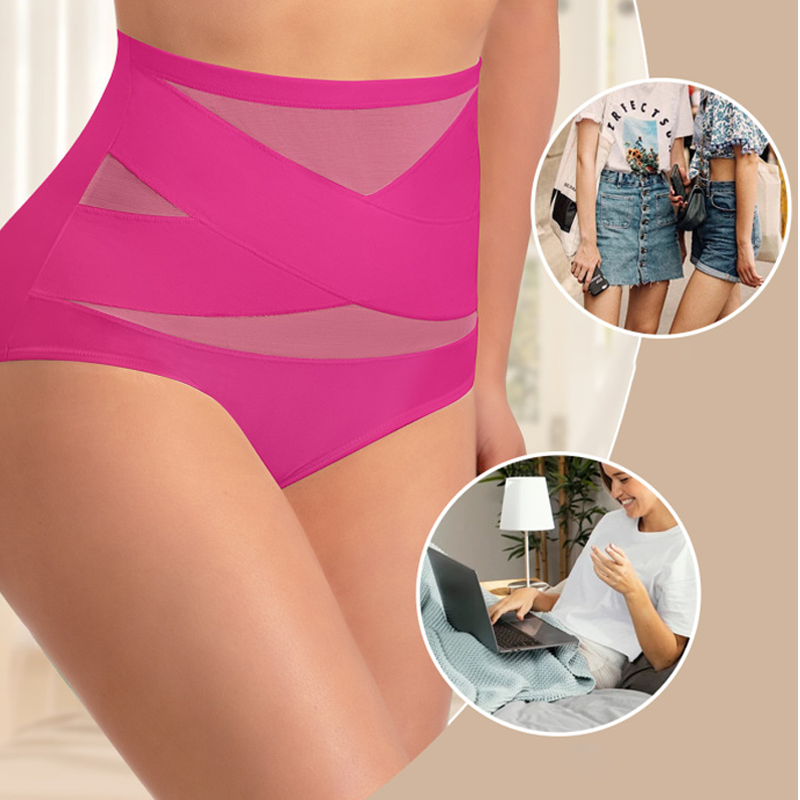 🔥🔥As low as £2.77 per item!!Limited Sale-50% OFF💕Plus-Size High-Waist Cross Tummy Control Panties