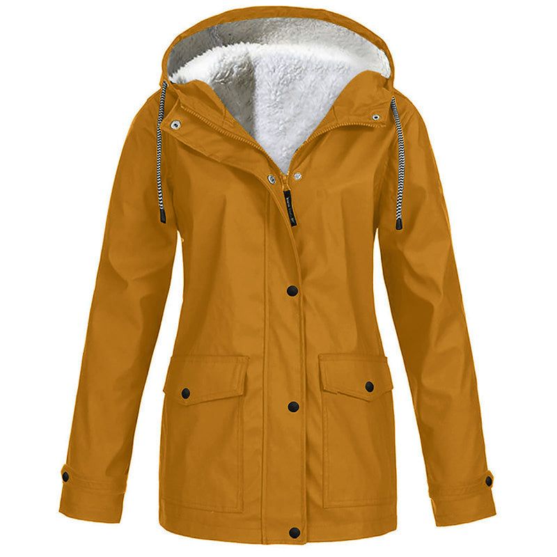 🍂Autumn Hot Sale 55% OFF! 💥Women's Plush-Lined Windproof Hooded Jacket