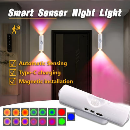 ✨ Magnetic Smart Motion Sensor with RGB Lighting – Customizable Ambience 🌈💡