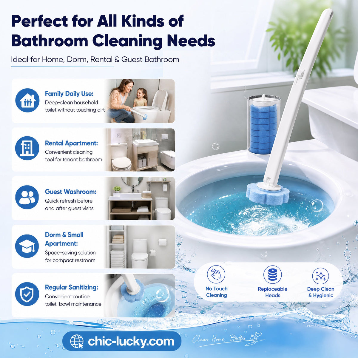 🔥LAST DAY SALE £6.99!!⚡50K+ SOLD!🚽💦Hands-Free Cleaning Gadget🧽Disposable toilet cleaning tool