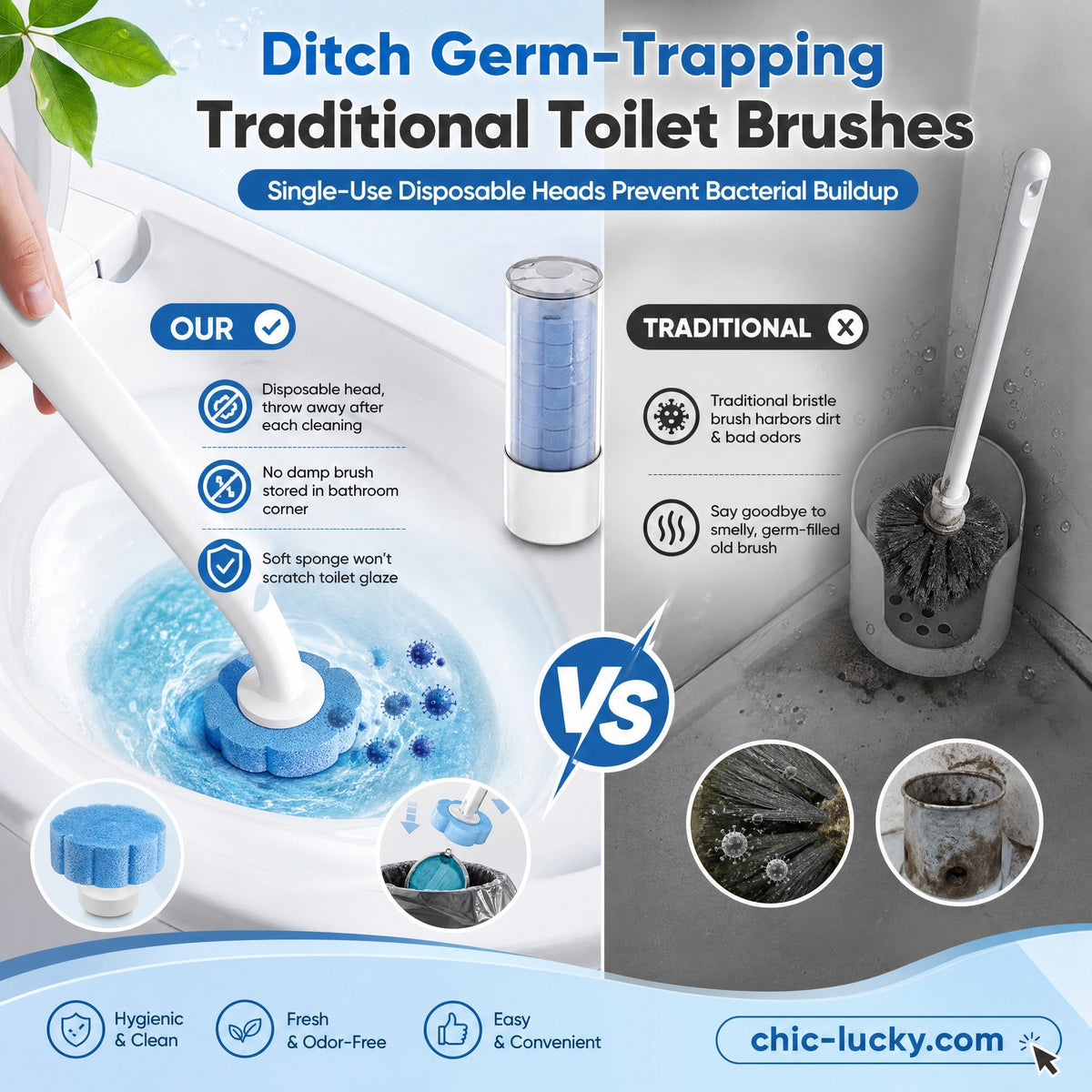 🔥LAST DAY SALE £6.99!!⚡50K+ SOLD!🚽💦Hands-Free Cleaning Gadget🧽Disposable toilet cleaning tool