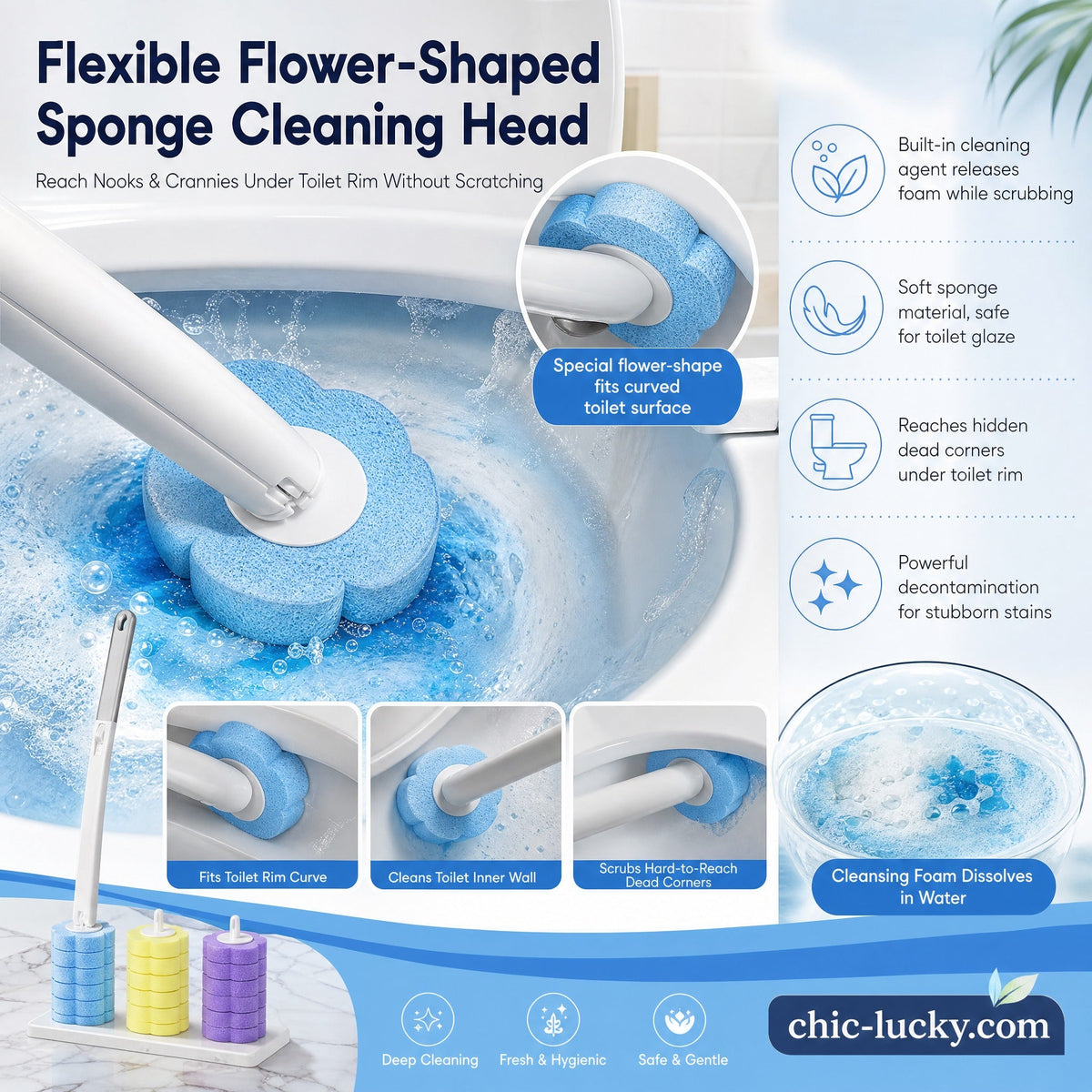 🔥LAST DAY SALE £6.99!!⚡50K+ SOLD!🚽💦Hands-Free Cleaning Gadget🧽Disposable toilet cleaning tool
