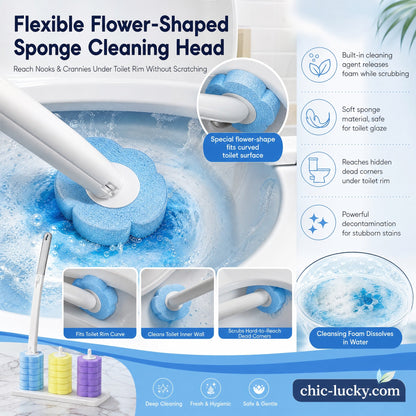 🔥LAST DAY SALE £6.99!!⚡50K+ SOLD!🚽💦Hands-Free Cleaning Gadget🧽Disposable toilet cleaning tool