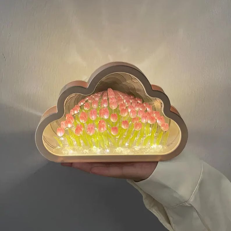 Tulip Clouds Infinity Mirror🎁Warm Gift🌷