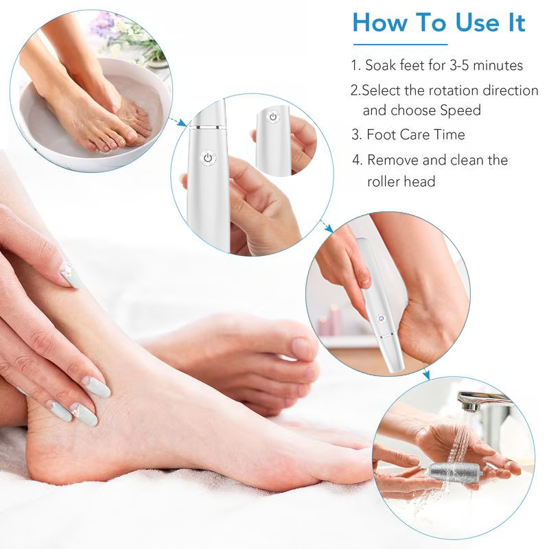 🏆Last Day Sale - Only ￡9.99!🔥Flash Sale⚡50K+ SOLD!💥💕Electric Feet Callus Remover🎁1 * Replacement Head Included