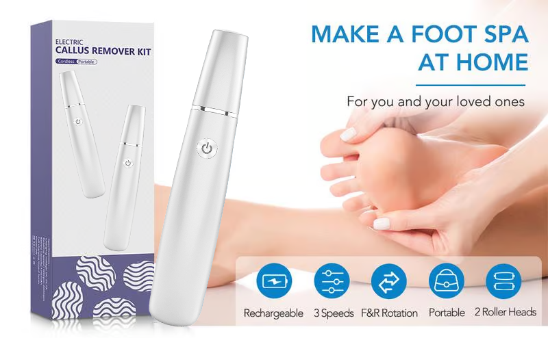 🏆Last Day Sale - Only ￡9.99!🔥Flash Sale⚡50K+ SOLD!💥💕Electric Feet Callus Remover🎁1 * Replacement Head Included