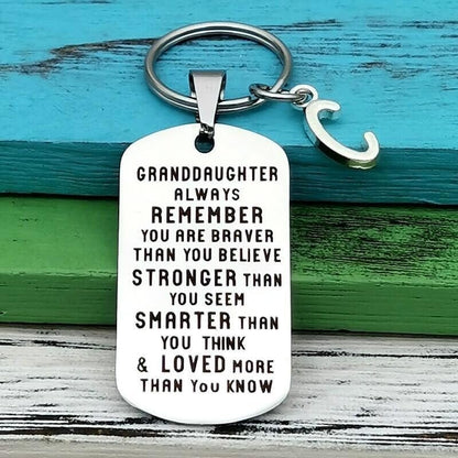 🔥Hot Sale 49% OFF💓 To My Grandson Granddaughter Gift Lettering Keychain