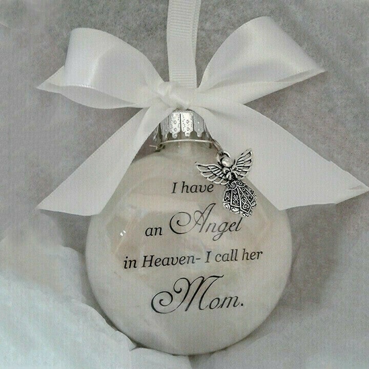 🎅Christmas Sale 55% OFF - Christmas Ornaments Feather Ball👼Angel In Heaven Memorial Ornament