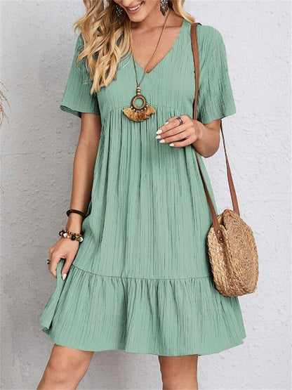 🔥Hot Sale 50% OFF🔥Retro V-neck Loose Casual Dress🎁Buy 2 Save 10%&Free Shipping