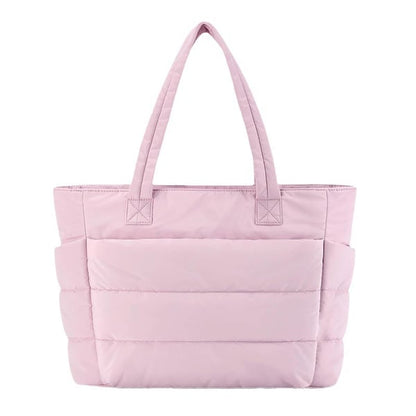 💜Hot Sale 50% OFF 👜Women's Waterproof Bubble Bag 20L Fluffy Tote Bag Quilted Laptop Shoulder Handbag