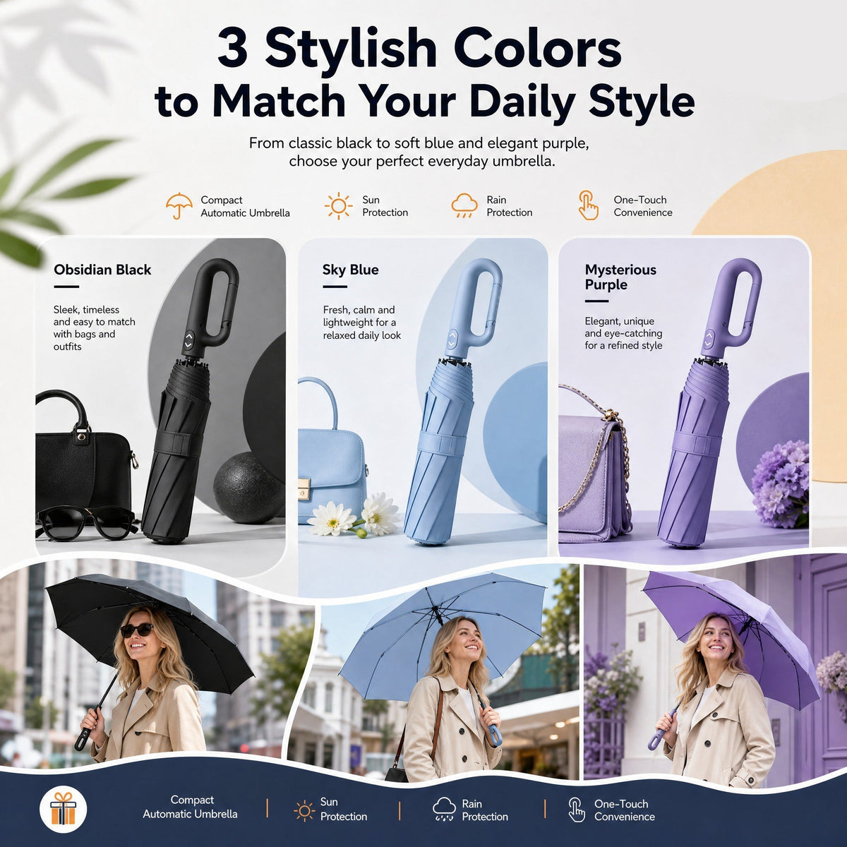 ⏳LAST DAY SALE ONLY ￡12.99!!🔥The UK’s Go-To Foldable Umbrella: Auto Open, Stormproof & UV-Blocking ☔☀️Compact, Durable & Perfect for British Weather – No More Soaked Commutes!🛡️🇬🇧