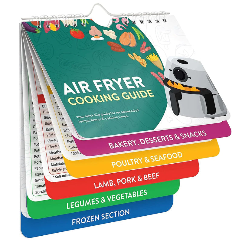 🔥Air Fryer Cheat Sheet Magnets Cooking Guide Booklet