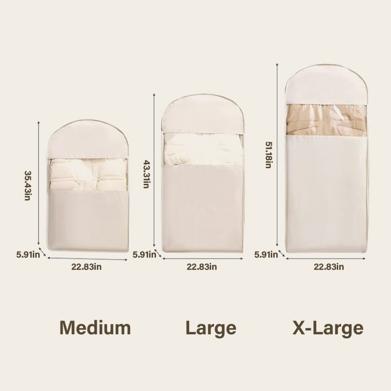 🔥2025 Hot Sale✨️Space Saving Hanging Garment Bag with Self Compression Zipper