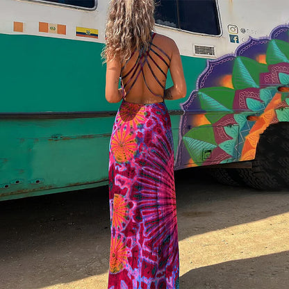 🔥49%off🔥Summer Music Festival Strap Open Back Dress