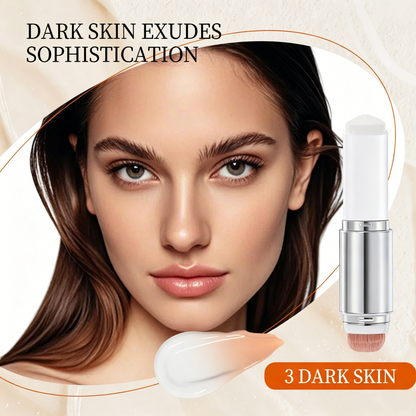 🎁Last Day - BUY 1 GET 1 FREE🎁Cover Cream Stick V w/ Detachable Brush - Korean Skin Care Color-Changing Foundation Stick with Collagen Capsules (0.45 oz)