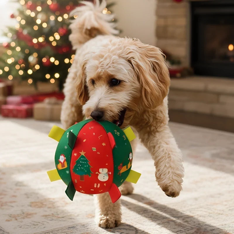 🎄Black Friday Sale 50% OFF!!⏳Flash Sale🏆50K+ SOLD!💥Dog Christmas Interactive Toy Soccer Ball with Bell🐕