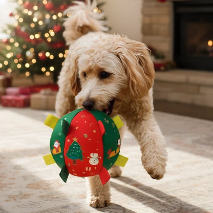 🎄Black Friday Sale 50% OFF!!⏳Flash Sale🏆50K+ SOLD!💥Dog Christmas Interactive Toy Soccer Ball with Bell🐕