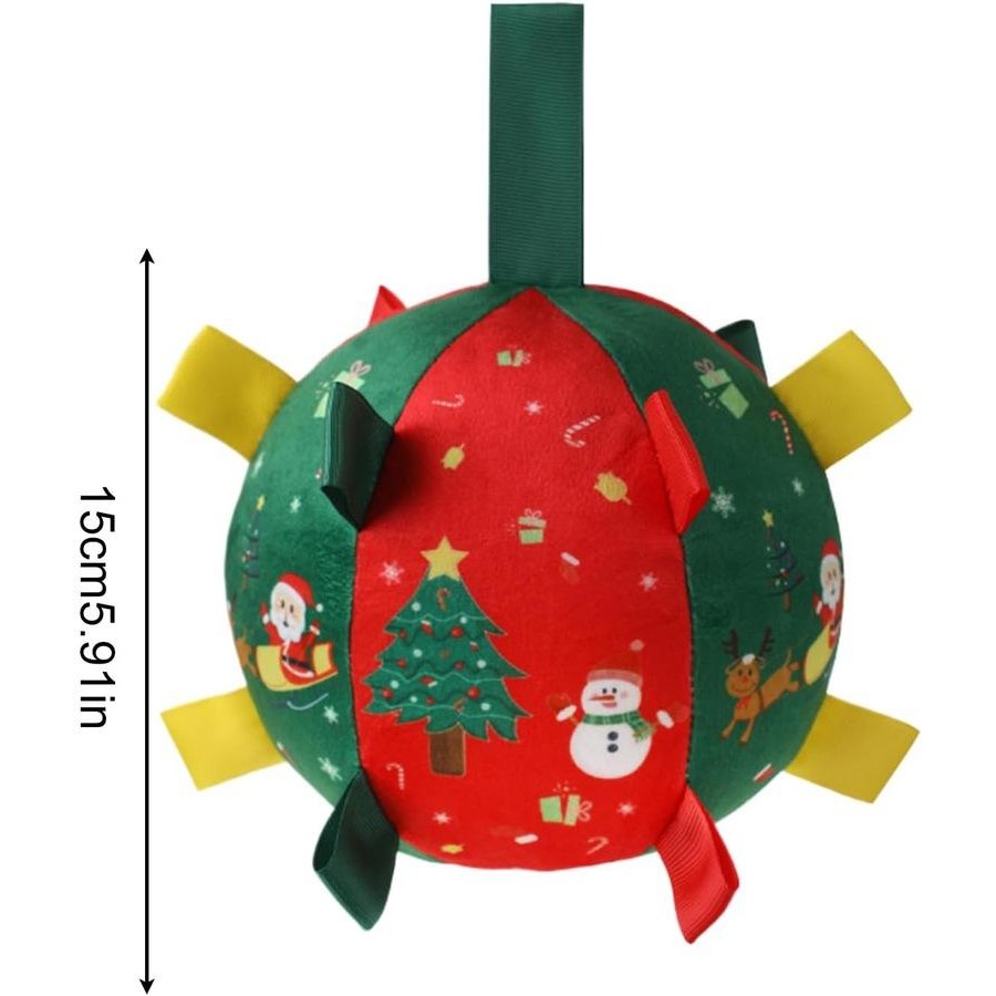 🎄Black Friday Sale 50% OFF!!⏳Flash Sale🏆50K+ SOLD!💥Dog Christmas Interactive Toy Soccer Ball with Bell🐕