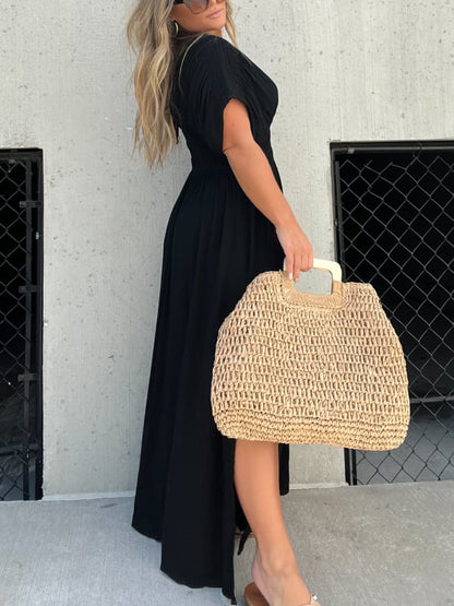 🌸Hot Sale 50% OFF💗New Fashion Slit V-neck Effortless Long Dress