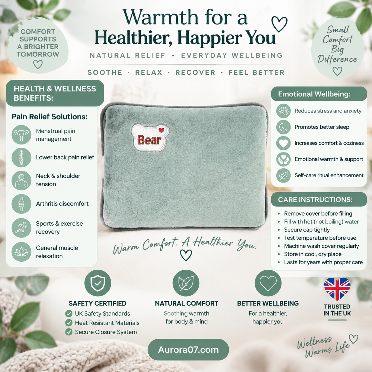 🔥Rechargeable hot water bottles, heat packs, explosion-proof heat pads