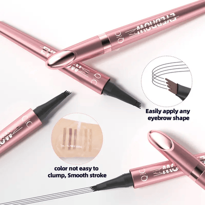 🏆 Last Day Special Price £9.99! 💐 BUY 1 GET 1 FREE 🖌️3D Microblading Eyebrow Pencil – 4-prong tip creates natural hair-like strokes. 🎁