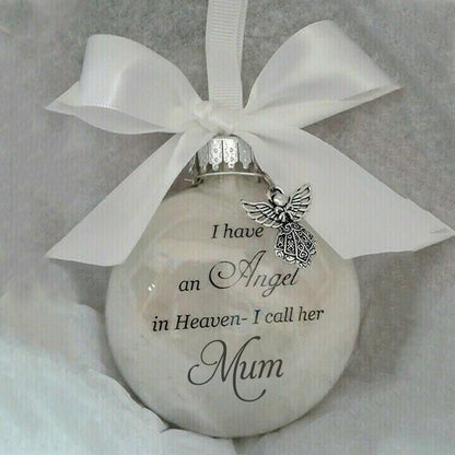 🎅Christmas Sale 55% OFF - Christmas Ornaments Feather Ball👼Angel In Heaven Memorial Ornament