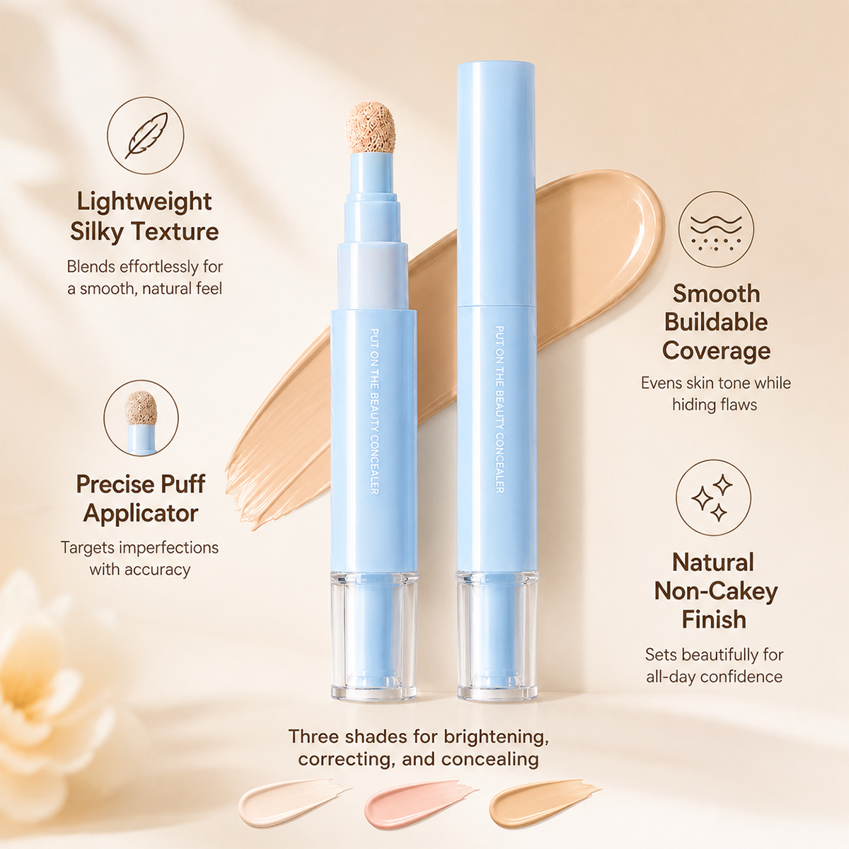🔥Buy 1 Get 1 Free ( 2 Pcs Total ) NOW!💄Multipurpose Hydrating Liquid Concealer Pen✨