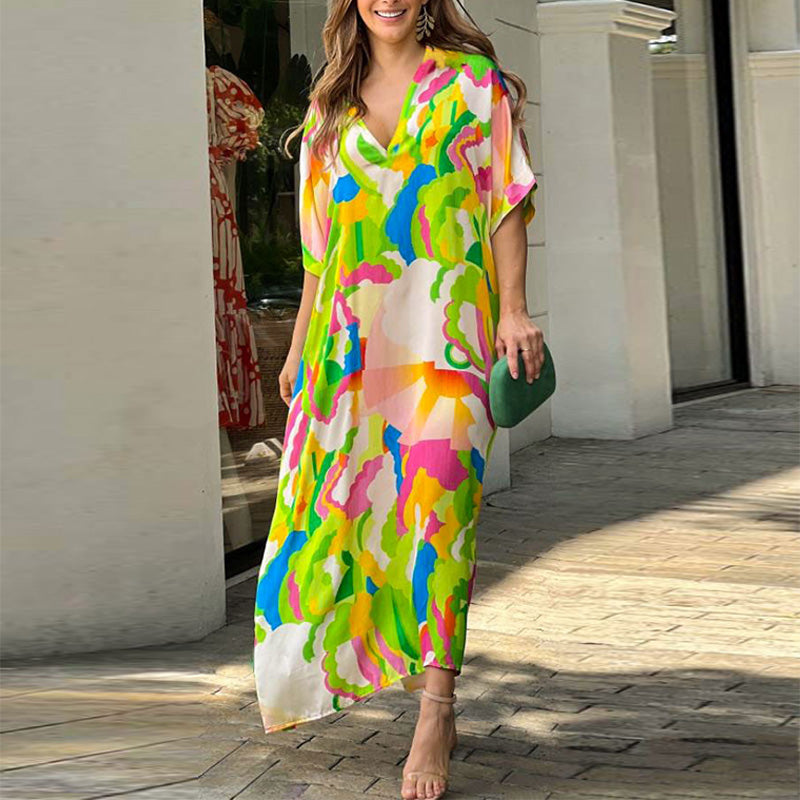 🎉Buy 2 Get 10%off🎉Casual dress with painted print(7 Colors)