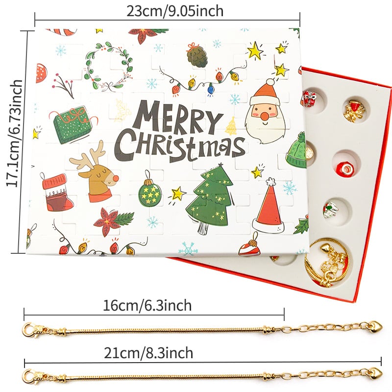 🎅Christmas Presale 49% off🎁24 Day Christmas Countdown Calendar-DIY Bracelet Kit