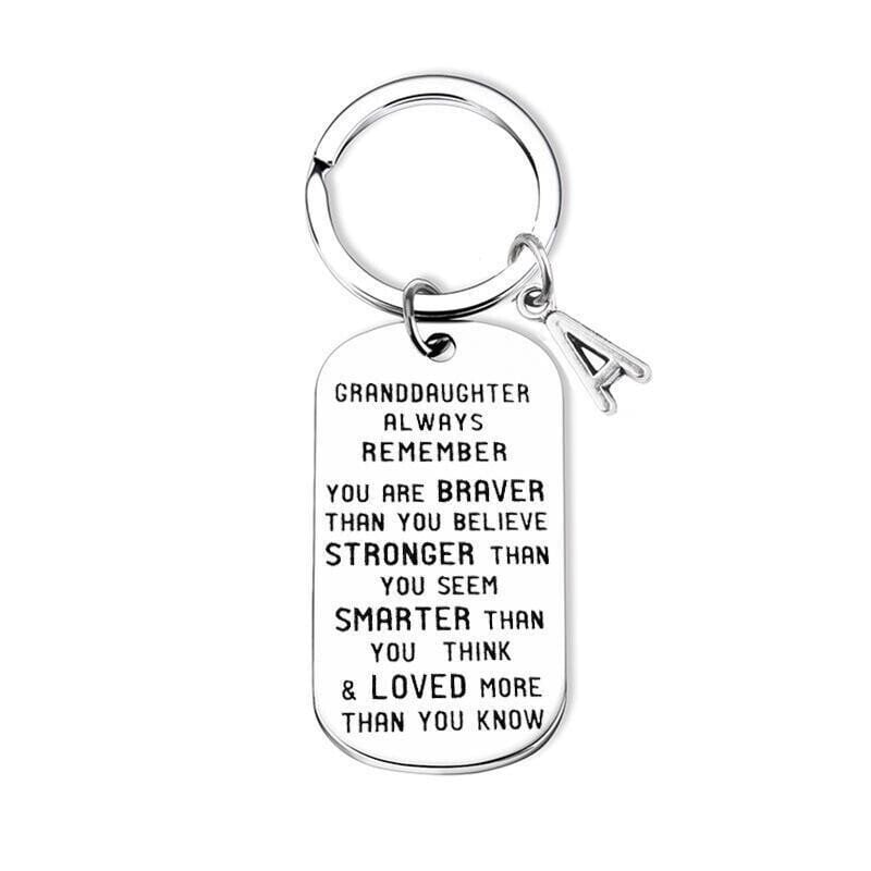 🔥Hot Sale 49% OFF💓 To My Grandson Granddaughter Gift Lettering Keychain