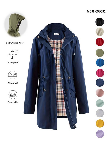 🔥This Week's Special Price:£23.99!!🧥💦Womens Chic. Lightweight. Waterproof Jacket🍃-Unleash Style and Durability in Any Storm!