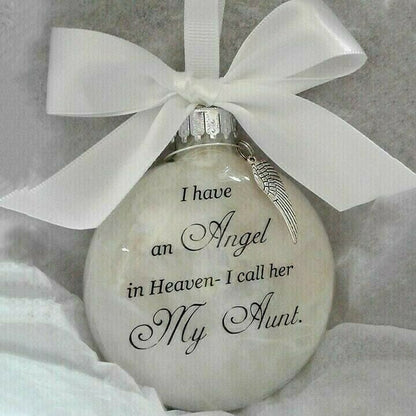 🎅Christmas Sale 55% OFF - Christmas Ornaments Feather Ball👼Angel In Heaven Memorial Ornament