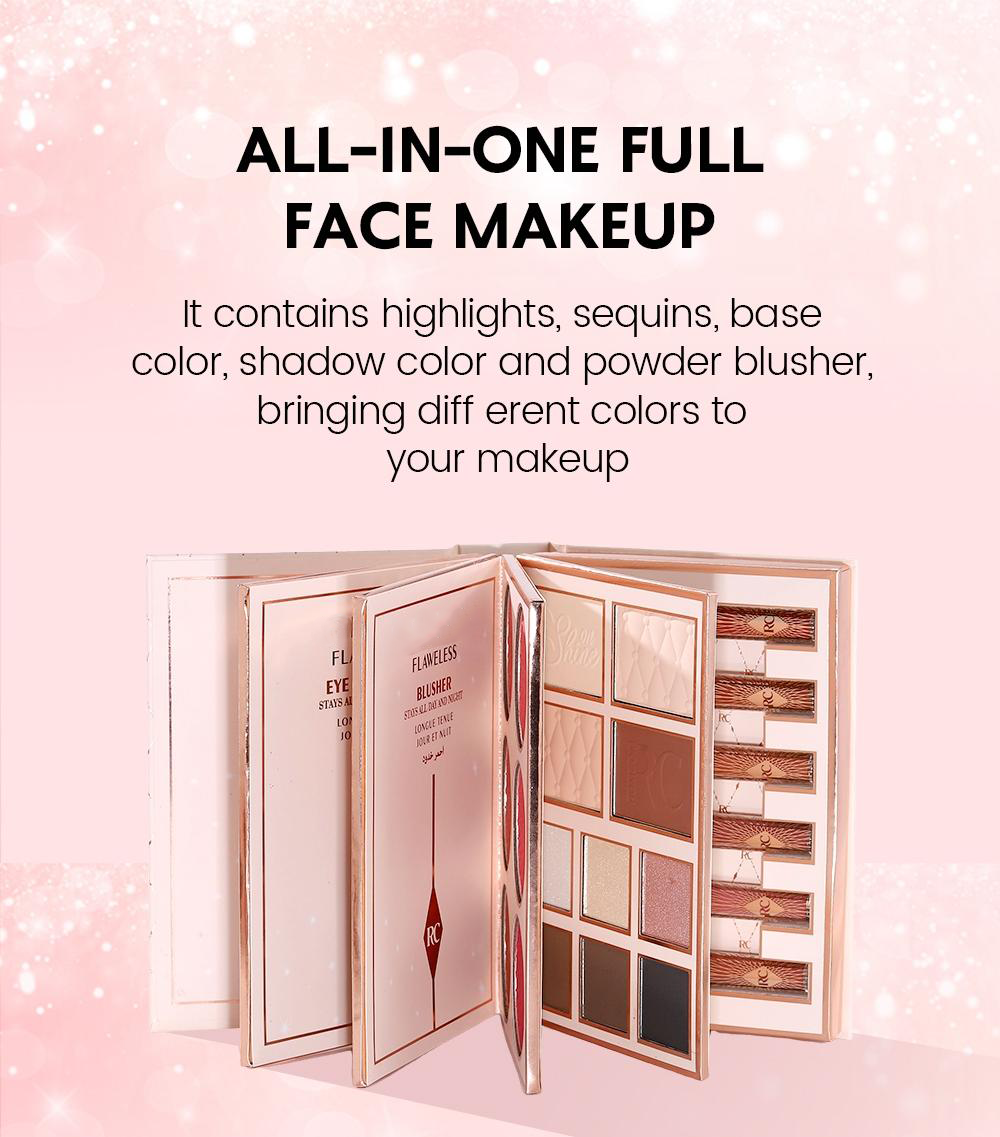 ⏳LAST DAY SALE 50% OFF!!🎁✨ Magic Makeup Book – All-in-One Cosmetic Palette with Eyeshadows, Blush, Highlighter & Lip Gloss | Perfect Christmas Gift for Her 🎄🇬🇧