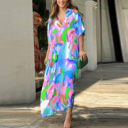 🎉Buy 2 Get 10%off🎉Casual dress with painted print(7 Colors)