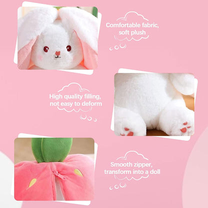 🐇Easter Promotion 49% OFF🍓Strawberry Bunny Transformed into Little Rabbit🎀Fruit Doll Plush Toy🐰