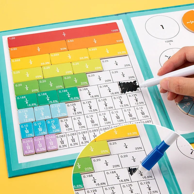🔥Magnetic Book Fraction Puzzle For Children