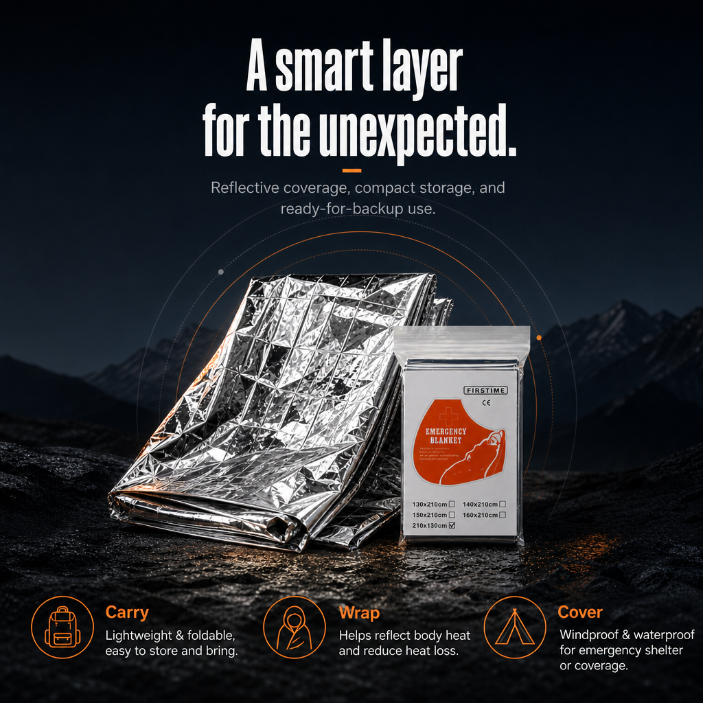 ⏰BUY 2 GET 1 FREE🚨 Emergency outdoor Survival Blanket – Compact Silver Thermal Shelter for Emergency Kits