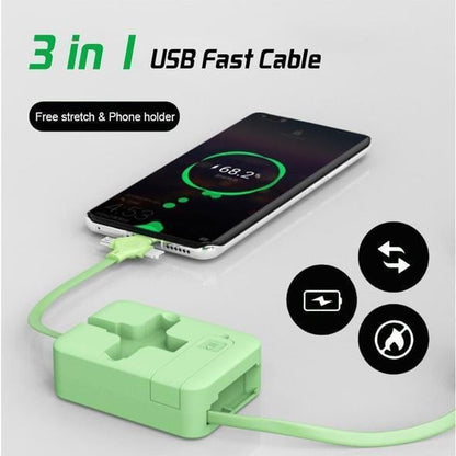 🔥New Year Sale 50% OFF🔥3 in 1 Data Line Fast Charging Line Storage Box⚡Buy 3 Pay 2