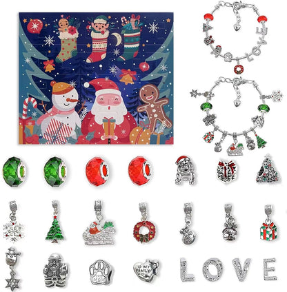 🎅Christmas Presale 49% off🎁24 Day Christmas Countdown Calendar-DIY Bracelet Kit