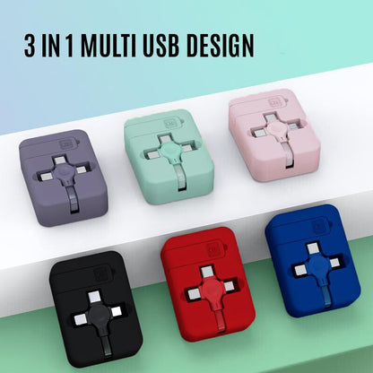 🔥New Year Sale 50% OFF🔥3 in 1 Data Line Fast Charging Line Storage Box⚡Buy 3 Pay 2