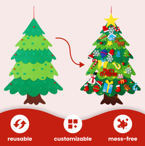 🎄Christmas Sale 49% OFF🎁DIY Felt Christmas Tree Set