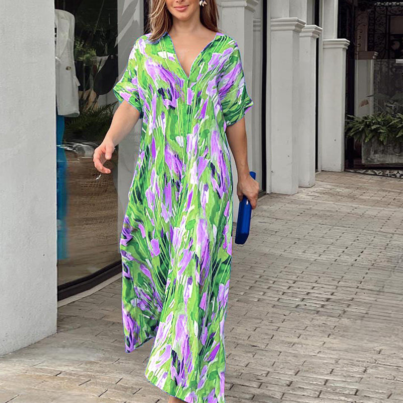 🎉Buy 2 Get 10%off🎉Casual dress with painted print(7 Colors)